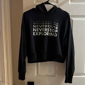 North Face Black Cropped Hoodie